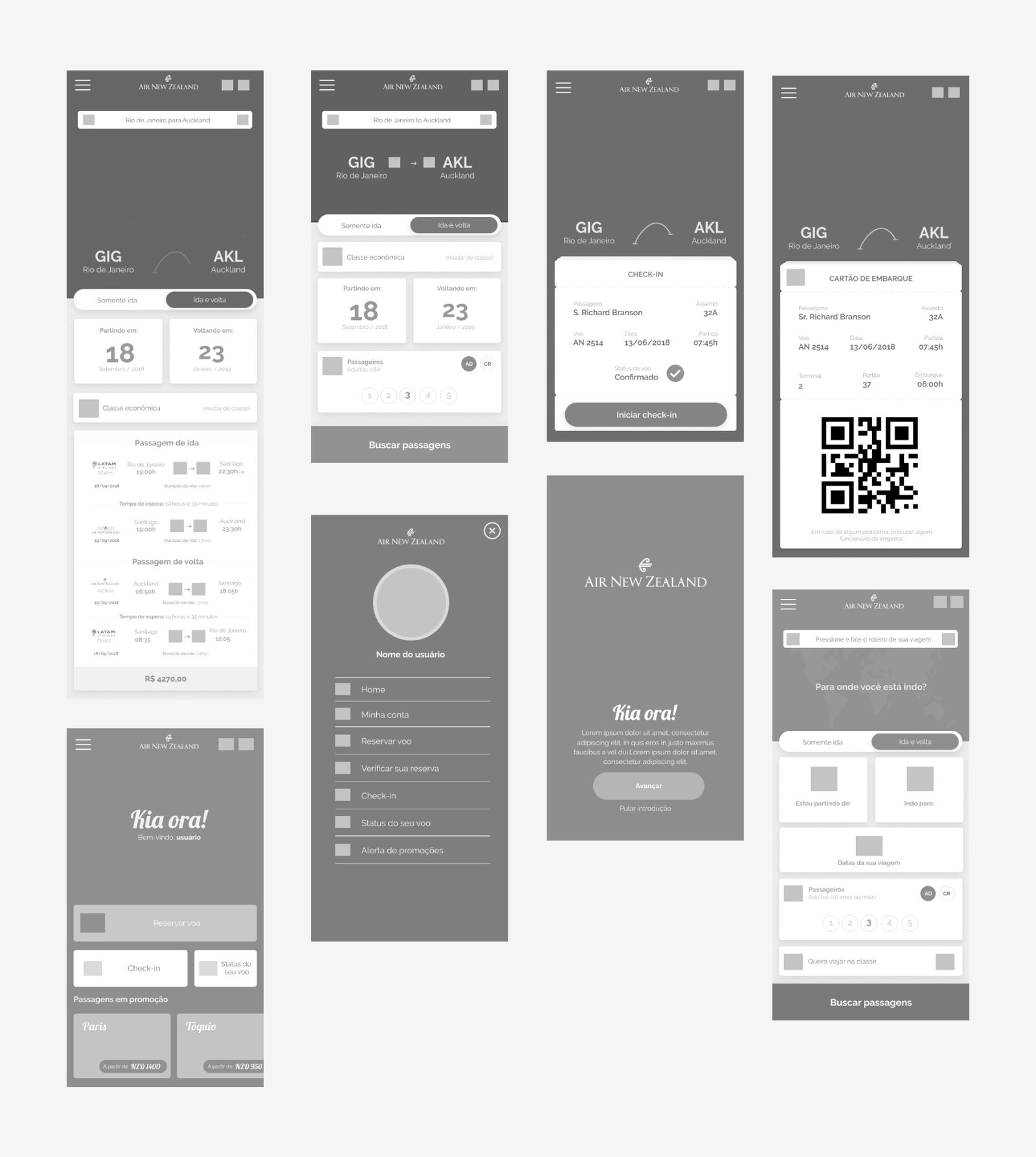 Wireframe overview